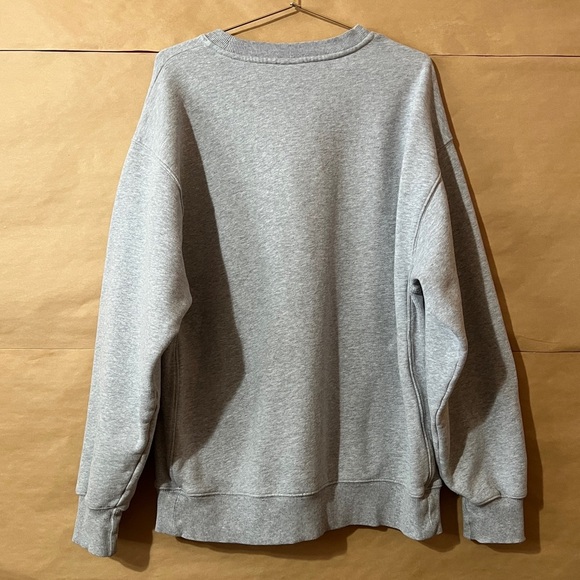 Aritzia | Tna Cozy Sweatfleece Boyfriend Crew Sweatshirt Pullover Grey Size M - Picture 9 of 11